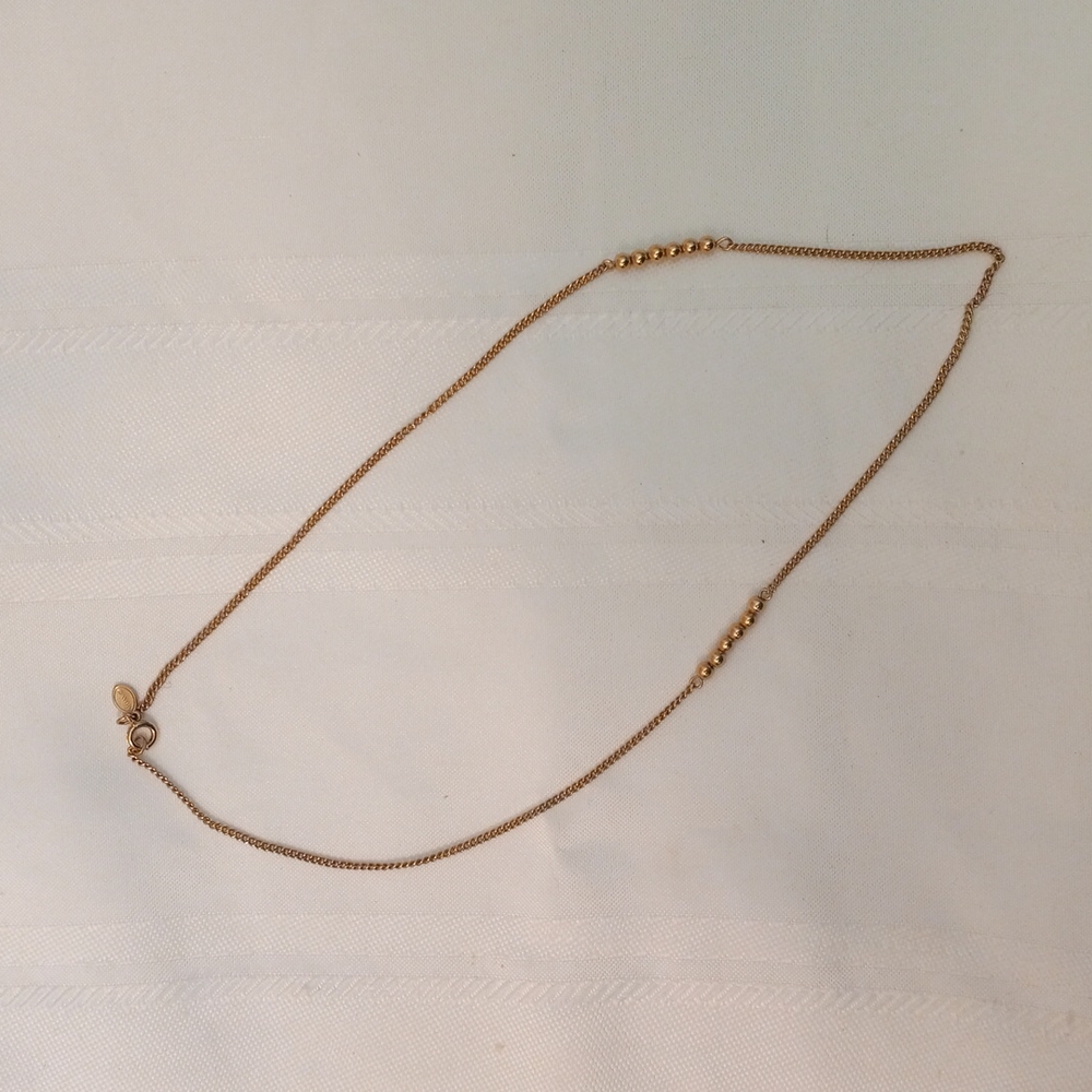 80's Avon Gold Tone Bead Necklace